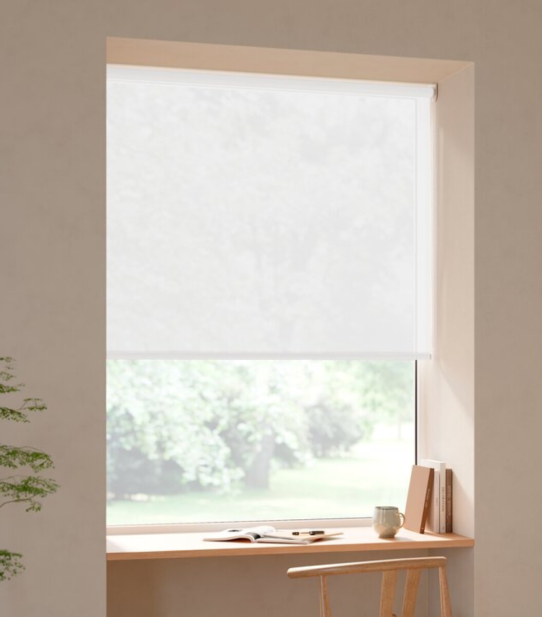 Cortina roller SENJA 120x170 liso blanco  