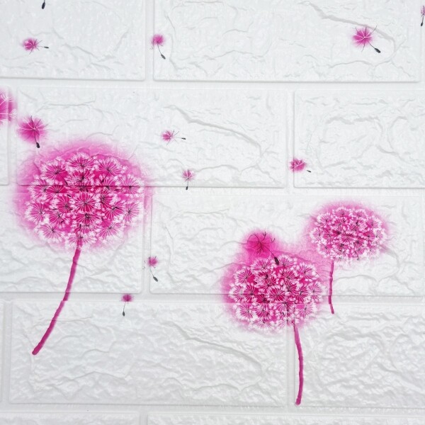 Revestimiento Autoadhesivo Pared Infantil X20 Calidad Variante Flores Rosa