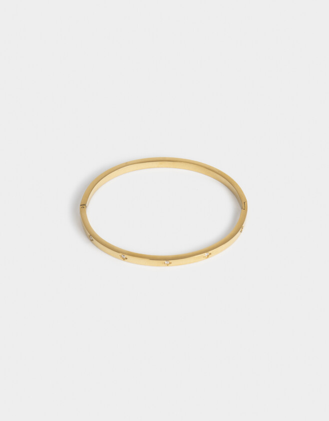 Pulseras Rígidas Acero quirúrgico Pulsera Rígida De Acero Quirúrgico - Dorado