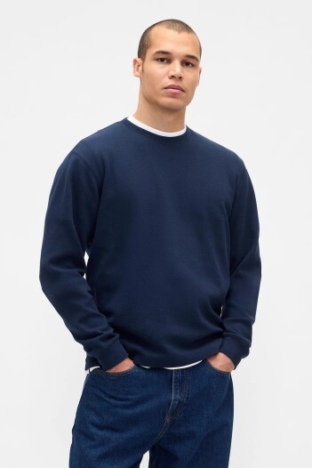 Remera Waffle Manga Larga Hombre Tapestry Navy