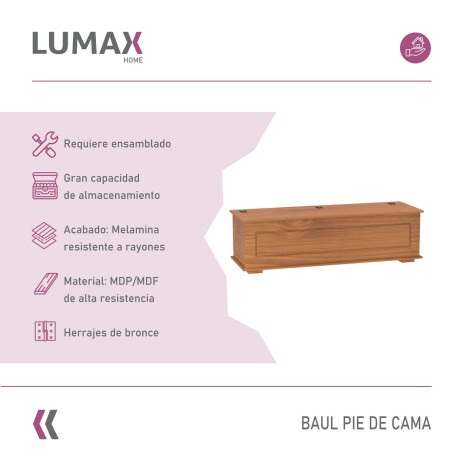 Baúl Pie de Cama Lumax living dormitorio madera maciza Baúl Pie de Cama Lumax living dormitorio madera maciza