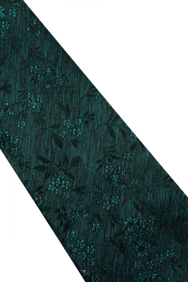 Corbata con pañuelo 8 cm - VERDE 