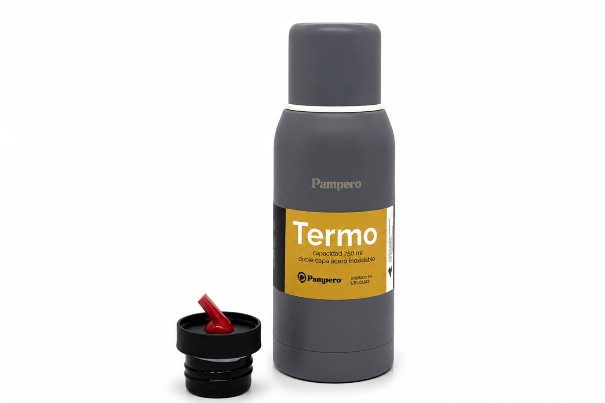 TERMO ACERO DOBLE CAPA 750ML Gris