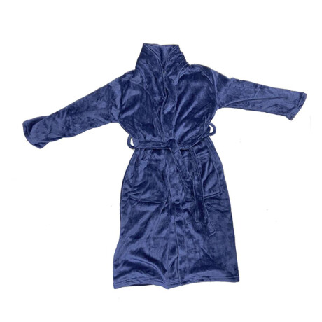 Bata de Cama Microfibra Home Class Talle P al XG Azul Marino