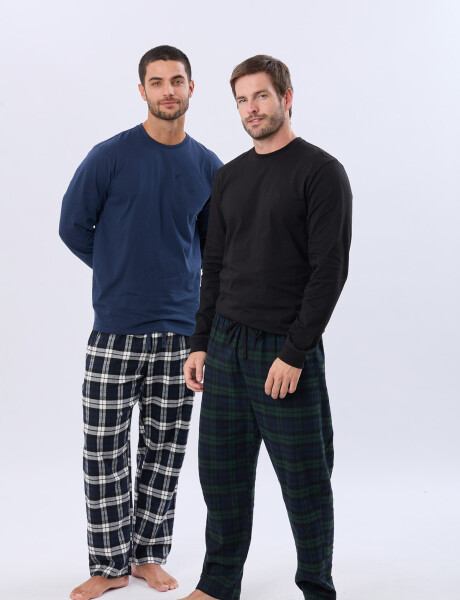 PIJAMA A CUADROS Azul