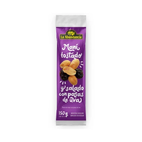 Maní frito y salado con pasas LA ABUNDANCIA 150 g Maní frito y salado con pasas LA ABUNDANCIA 150 g