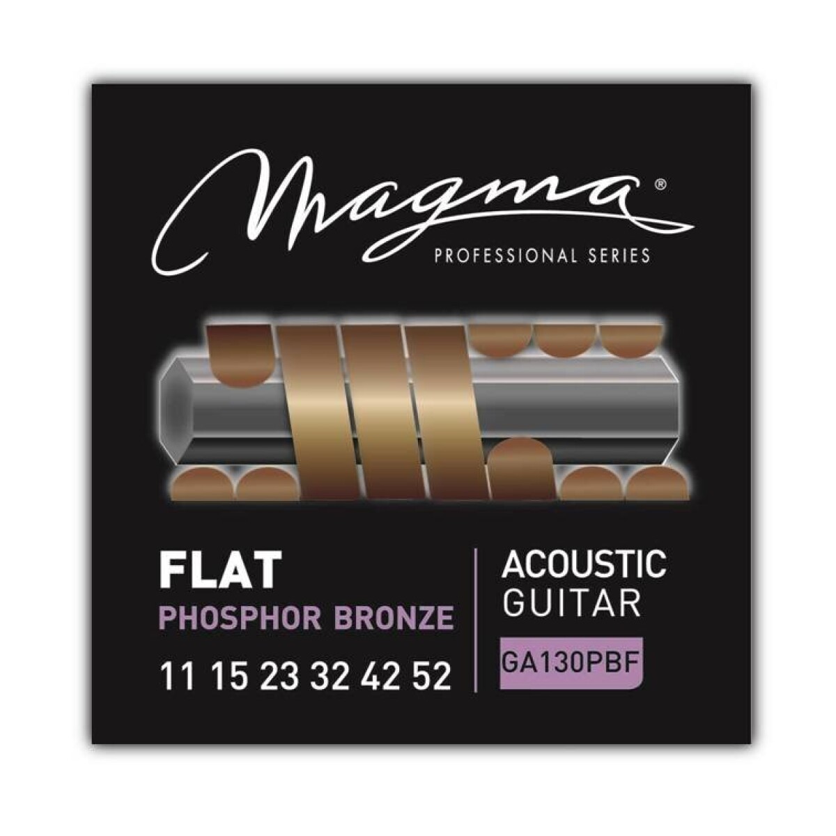 Encordado Guitarra Acustica Magma PB Flat .011 GA130PBF 