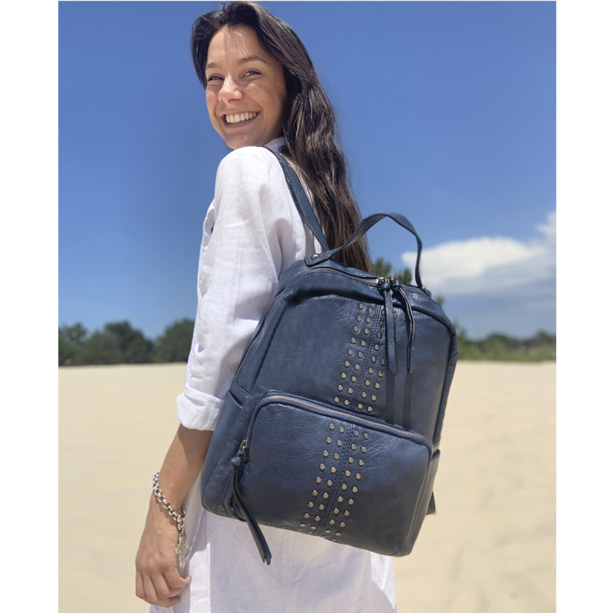 MOCHILA SIRACUSA - AZUL MARINO 