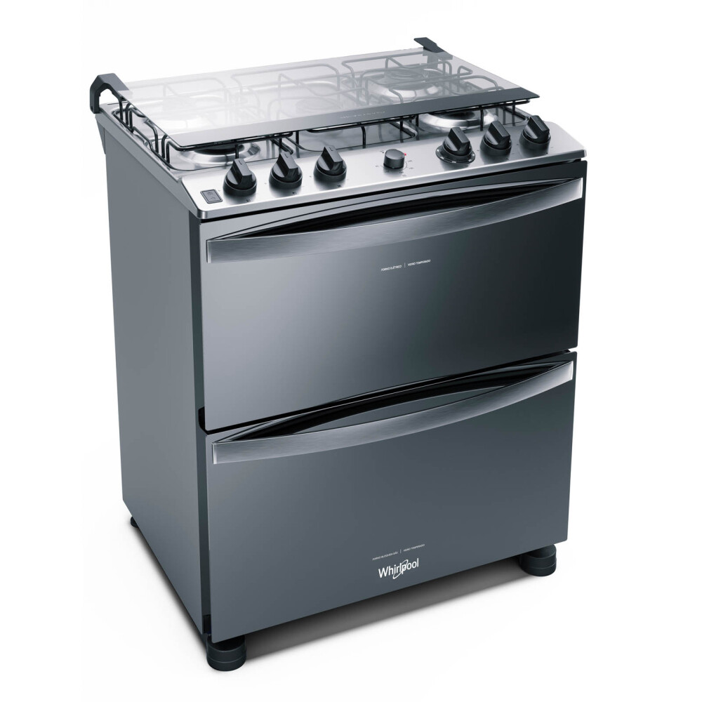 COCINA WHIRLPOOL GAS GRIS WFD5NARRUW