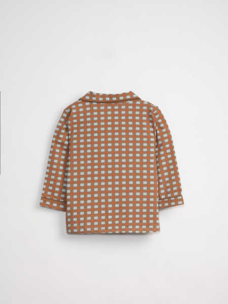 Conjunto pijama Cuadros Marron