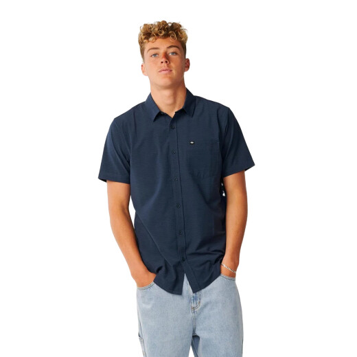 Camisa Rip Curl Vaporcool Aerotech S/S - Azul Camisa Rip Curl Vaporcool Aerotech S/S - Azul
