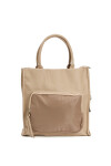 Cartera con bolsillo frontal Beige