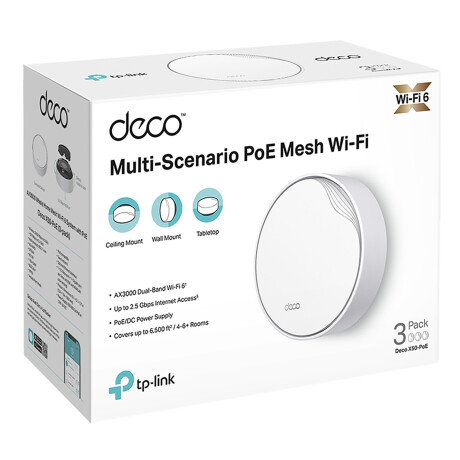 Access Point Tp-Link Deco X50 PoE 2,4ghz/5ghz Ax3000 Pack x3 001