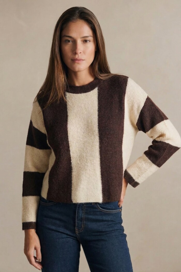 Sweater Rayado Chocolate