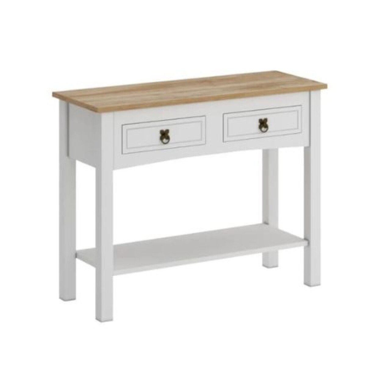 Mesa De Arrime Aparador Madera Maciza rustico mexicana blanco - MEX012BL 