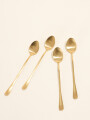 Cuchara Mango Largo Olivo Set 4 Un. Dorado Color Unico