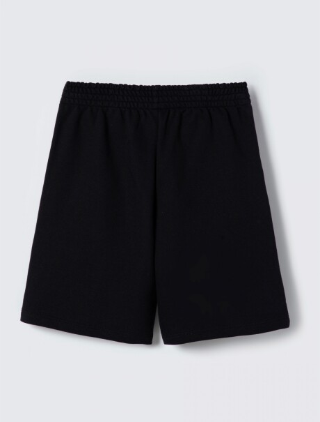 BERMUDA BÁSICA DE NIÑO EN ALGODÓN NEGRO