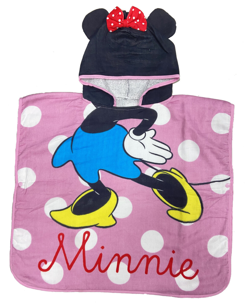 Bata estilo poncho para niños diseño Minnie 