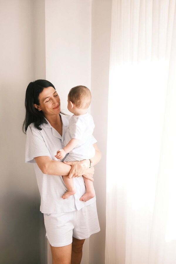 PIJAMA MOMMY AND ME STRIPES Blanco