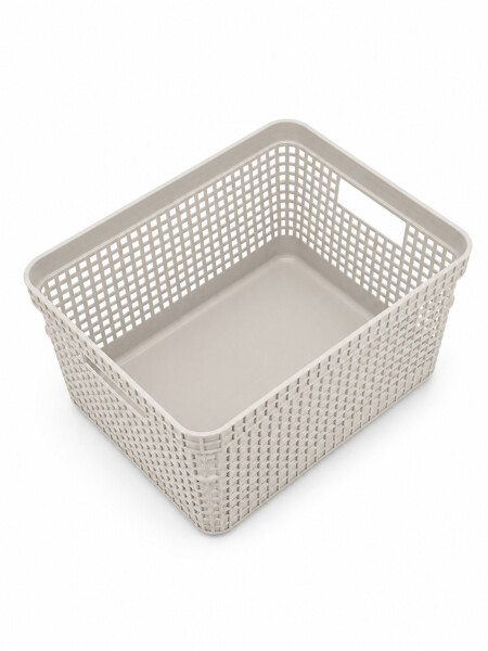 CESTA PLASTICA BEIGE (V)