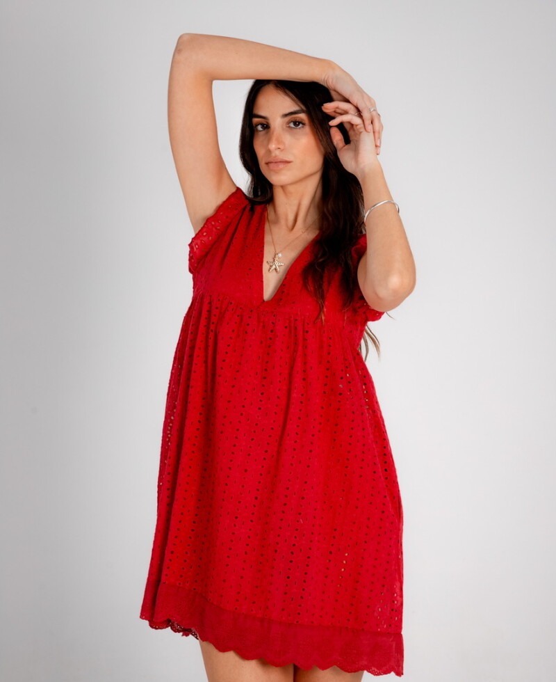 Vestido Ambar bordó