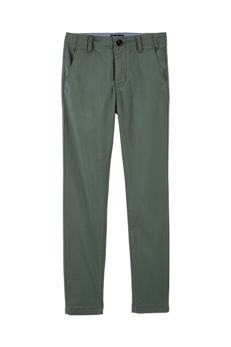Pantalón de algodón clásico elastizado Sin color
