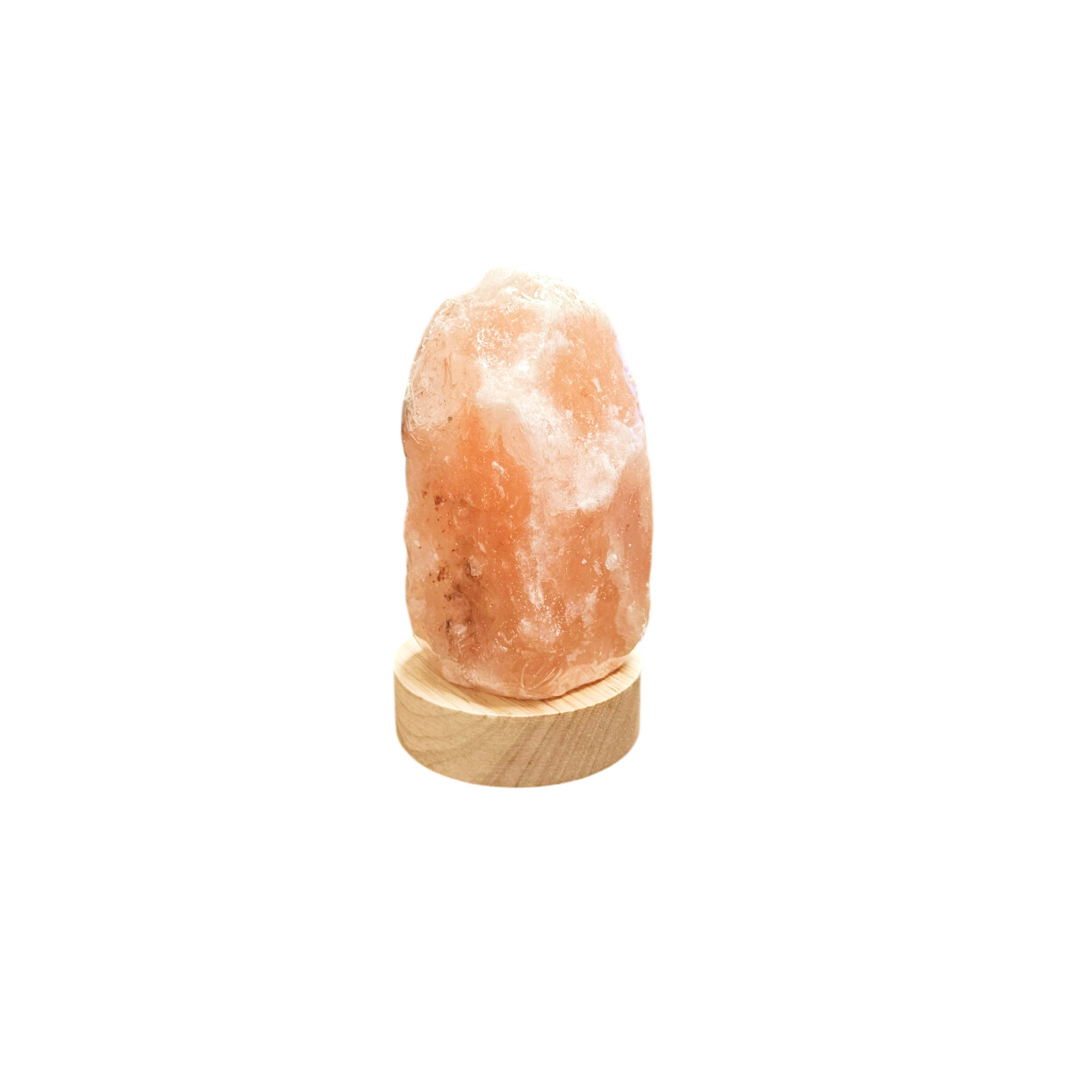 Lampara de sal del Himalaya base madera 800g 
