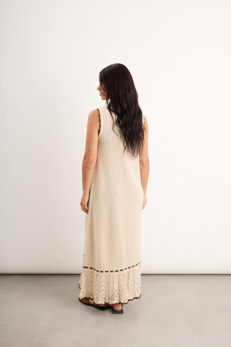 Vestido Magnolia largo Crudo