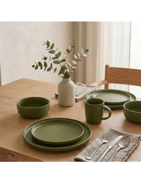 JUEGO VAJILLA 16PCS 27/20/15/350ML ALA RECT VERDE JUEGO VAJILLA 16PCS 27/20/15/350ML ALA RECT VERDE