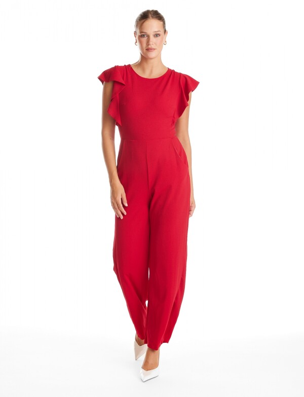 Enterito Crepe Manga Volado ROJO