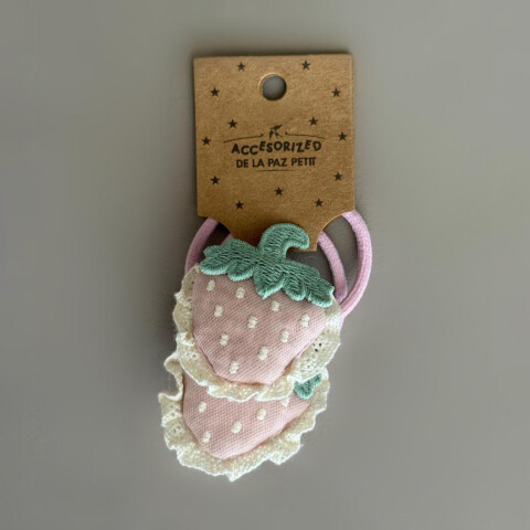 Broches Colitas Frutillas X 2