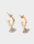 Aros Argollas Bañada en Oro Aros Argolla Ojos Bañado En Oro - Dorado