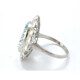 Anillo Platino Con Aguamarina Central Anillo Platino Con Aguamarina Central