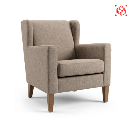 BUTACA MARRÓN TELA ARISTOCRATA