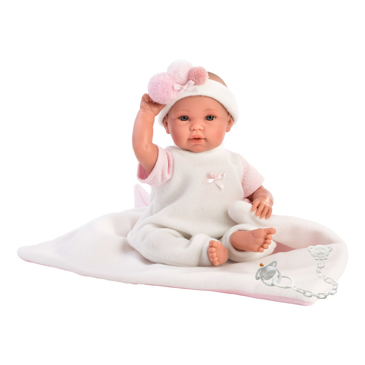 Muñeca Llorens Bebe Recien Nacido Manta Vincha Bebote Niña — Atrix