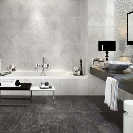 Porcelanato Blanco Marmolado 40X120Cm Piso Pared GAMAS DE BLANCO