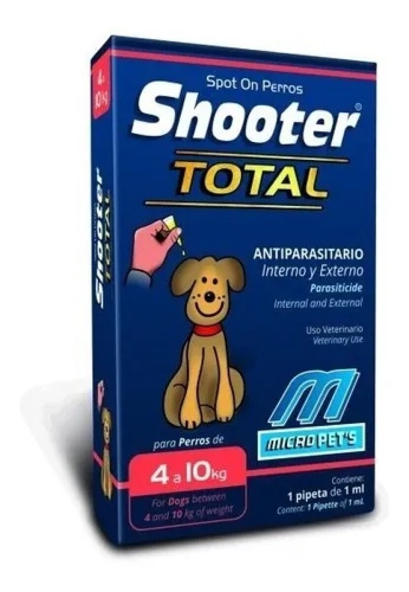 SHOOTER TOTAL PERROS 4 A 10 KG (1 ml) - Shooter Total Perros 4 A 10 Kg (1 Ml) 
