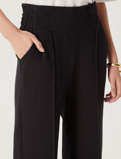 PANTALÓN RECTO CINTURA ALTA NEGRO