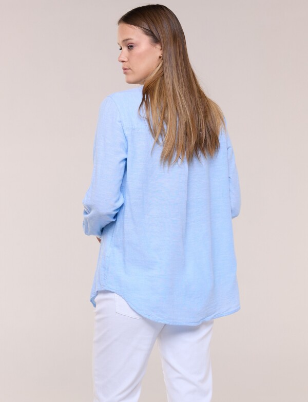 Camisa Lino CELESTE