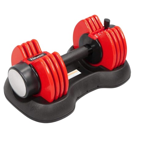 Mancuernas ajustable con base 6kg Rojo