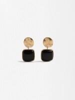Pendientes Con Piedra marron