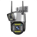 Cámara de seguridad doble lente exterior alámbrica Cámara de seguridad doble lente exterior alámbrica