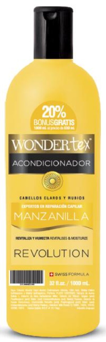 ACONDICIONADOR WONDER TEX MANZANILLA REVOLUTION 1 LT 