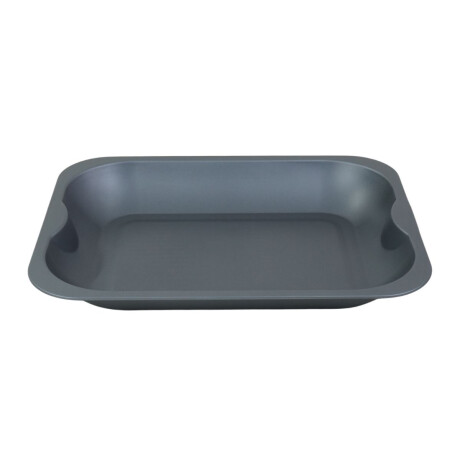 Asadera rectangular de metal gris Asadera rectangular de metal gris