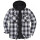 Campera Camisa Leñadora Cangurito Capucha Con Cierre Blanco
