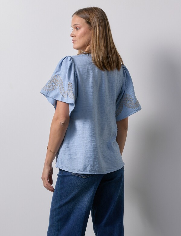 Blusa Manga Bordado CELESTE