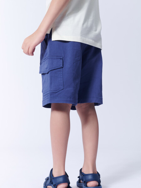 Bermuda cargo bolsillo Azul
