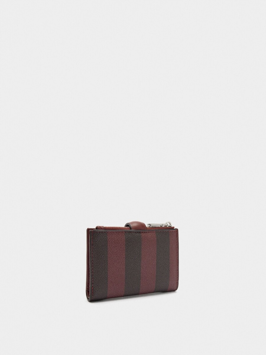 Cartera Con Rayas S burdeos