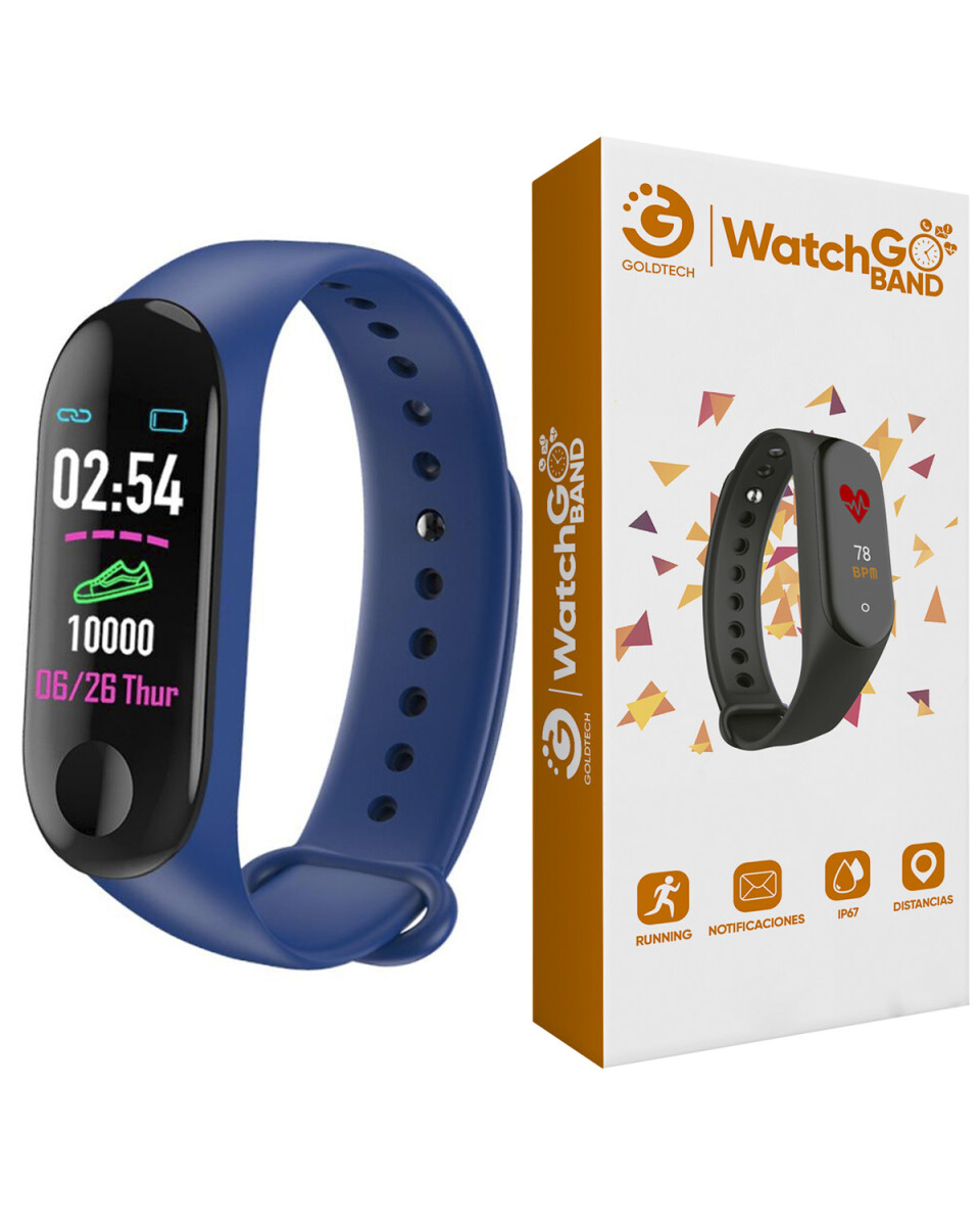 Reloj pulsera inteligente smartwatch Goldtech Watchgo Band resistente al agua - Azul 