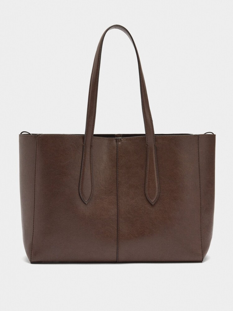 Bolso Shopper Liso marron